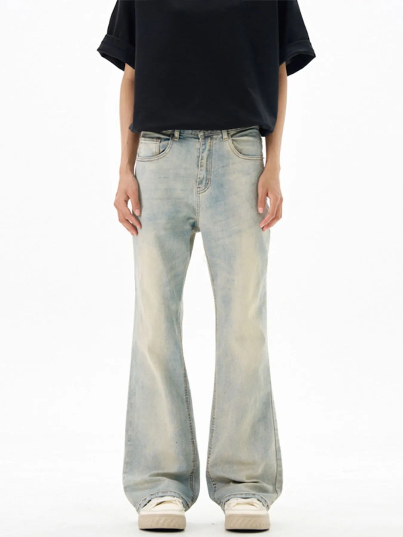 Men's Vintage Wash Flare Jeans