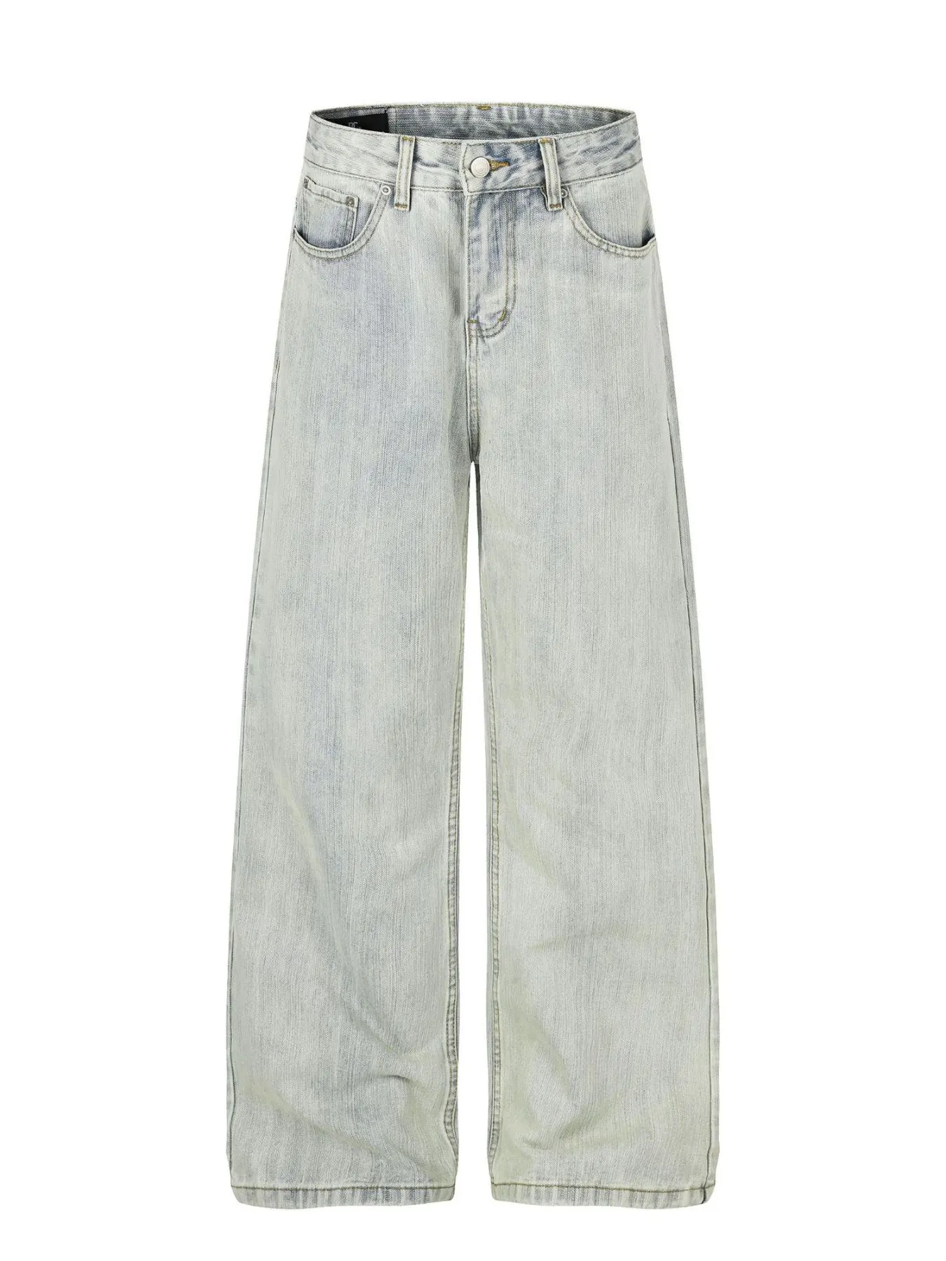 Men's Washed Wide Leg Jeans