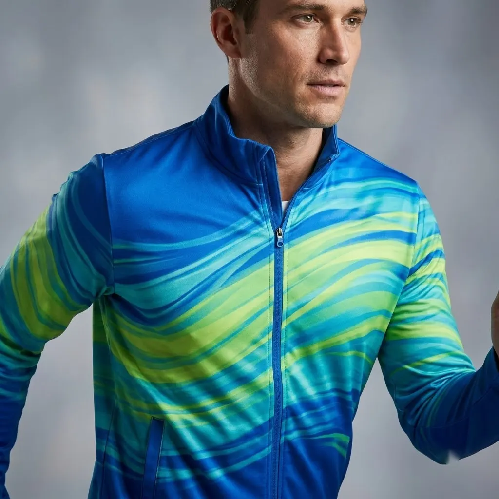 Electric Pulse Motion Neck Zipper Jacket