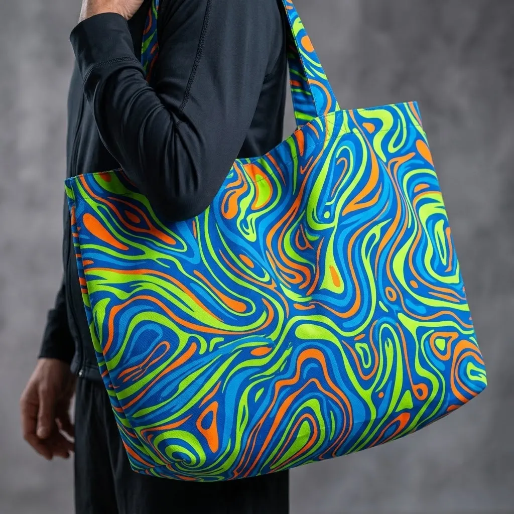 Energetic Motion Pulse Shopping and Travel Tote Bag