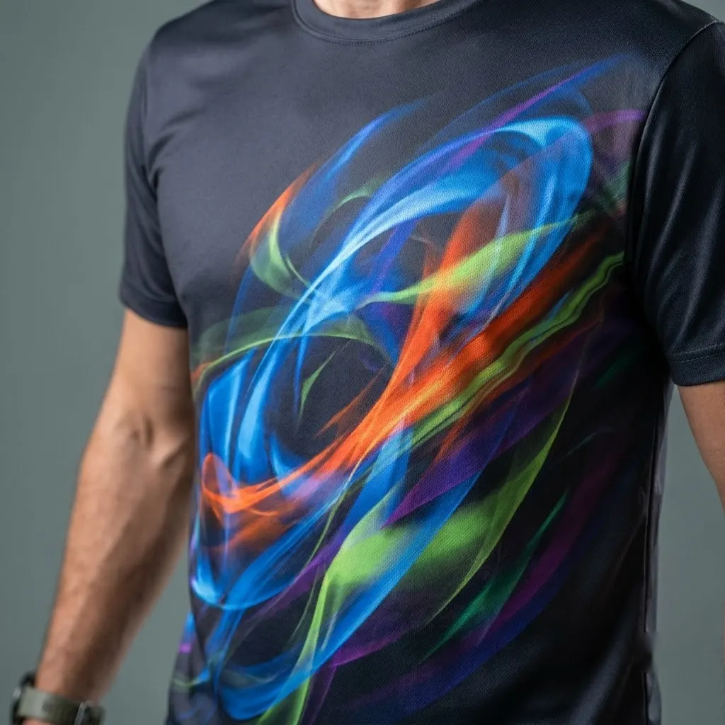 Energetic Motion Pulse Abstract T-Shirt