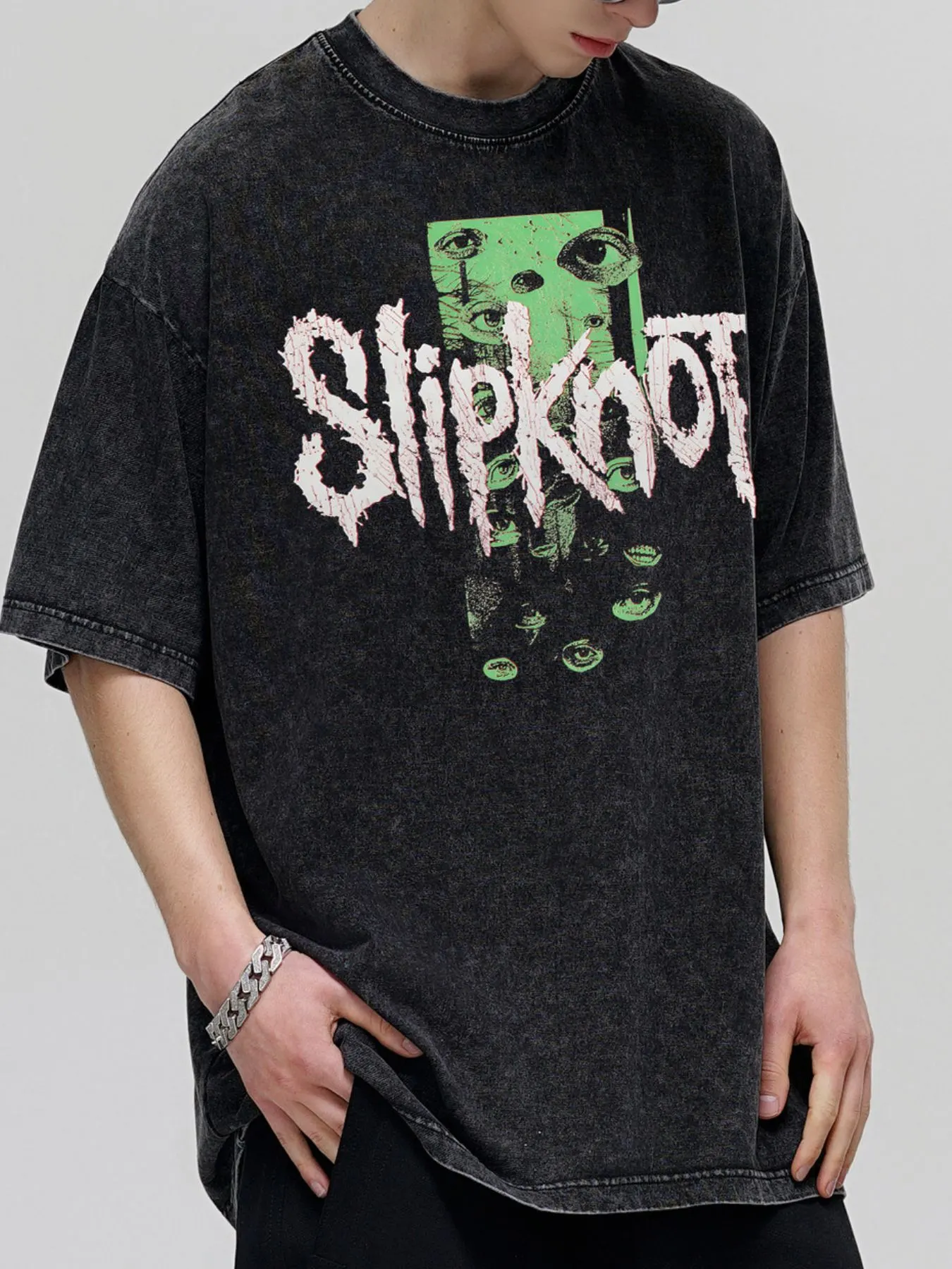 Men's Slipknot Graphic Vintage Wash T-Shirt