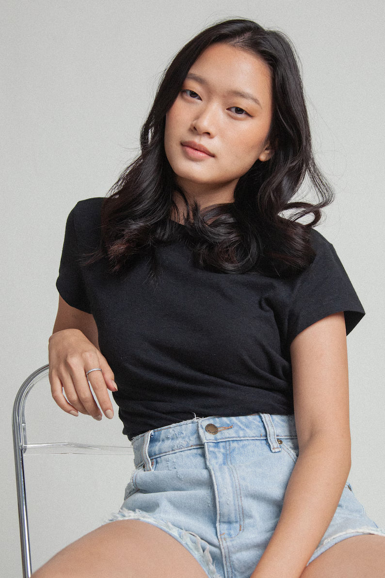 Classic Women's Crewneck Cap Sleeve T-Shirt