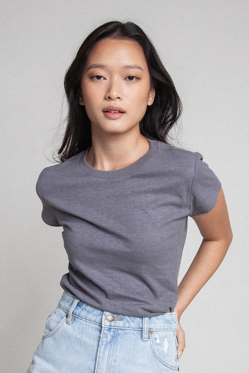 Classic Women's Crewneck Cap Sleeve T-Shirt