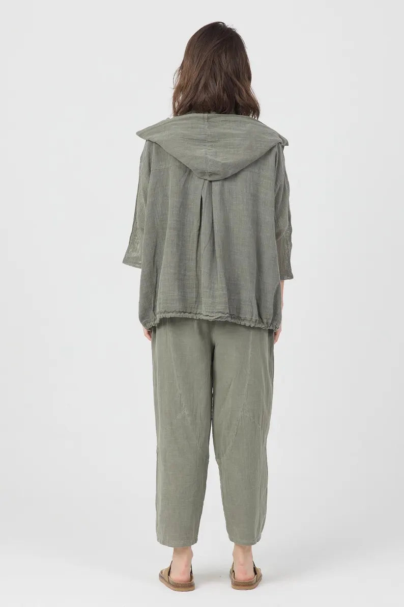 Lightweight Oversized Cotton Hooded Summer Coat for All